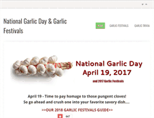 Tablet Screenshot of nationalgarlicday.com